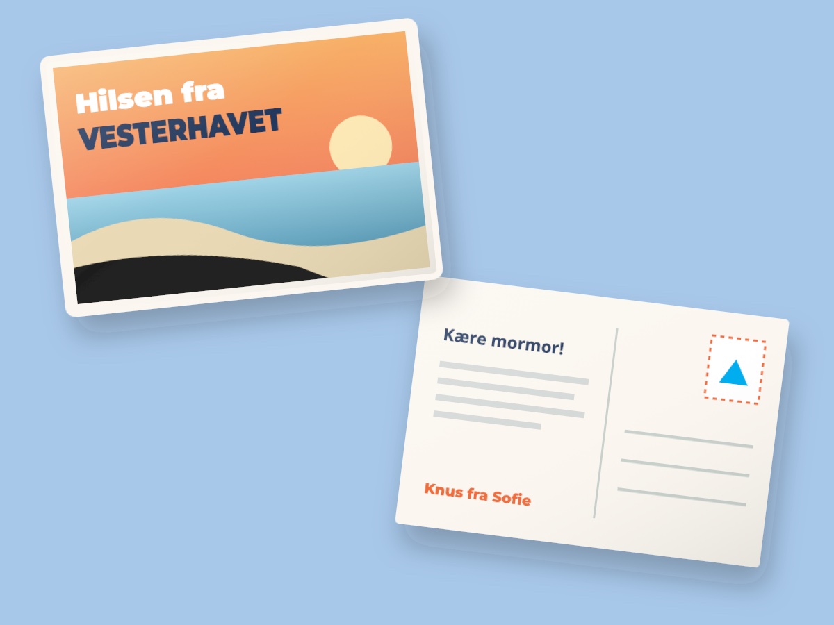 Postkort i standardformater